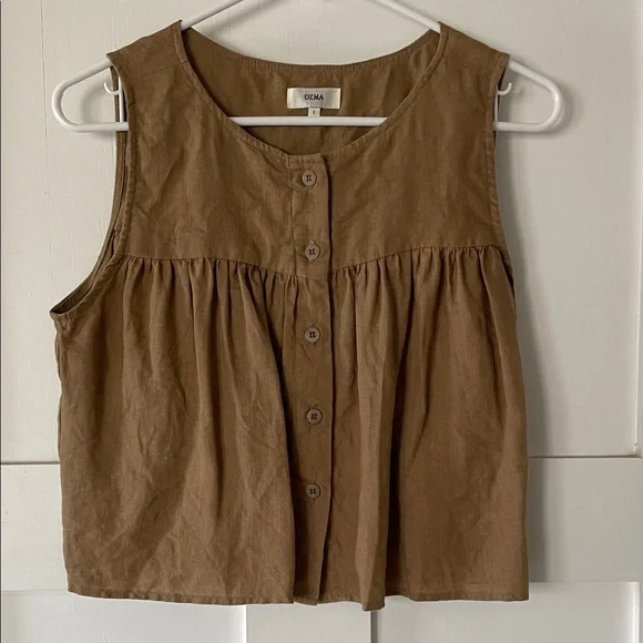 Ozma Emmy Top in Laundered Linen - Picture 2 of 7